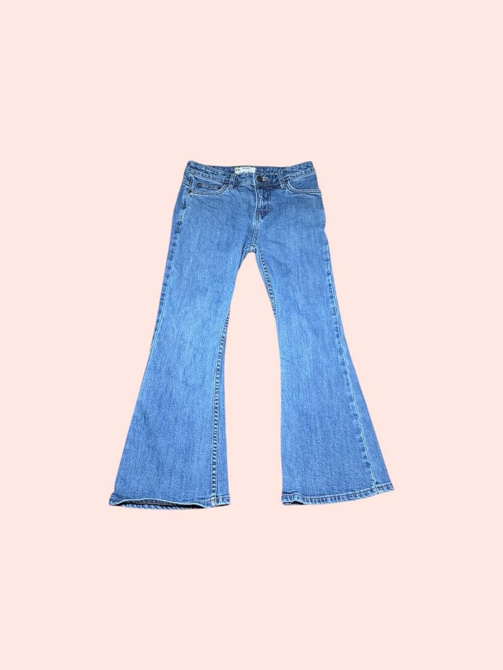Free People Women's Low Rise Flare Jeans Size W25 Blue Denim
